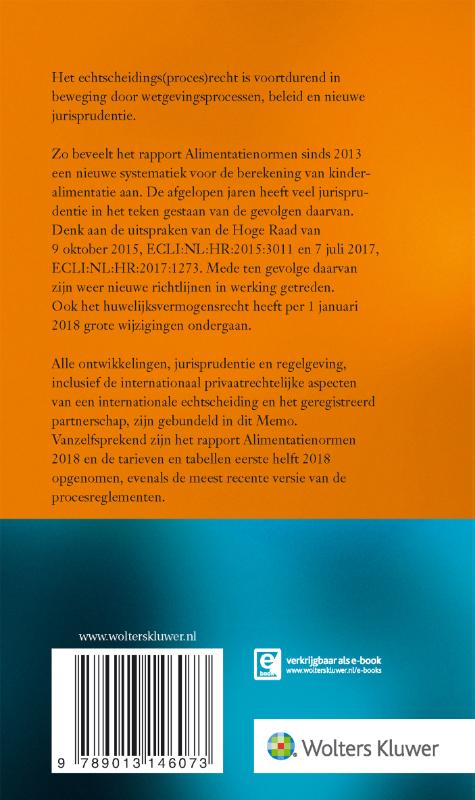 Achterkant van Memo Echtscheiding en alimentatie 2018