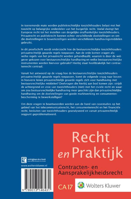 Achterkant van Handhaving van privaatrecht door toezichthouders