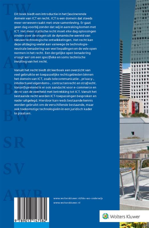 Achterkant van Inleiding ICT en recht