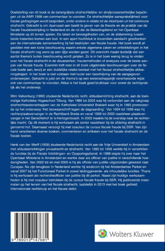 Achterkant van Fiscaal straf- en strafprocesrecht