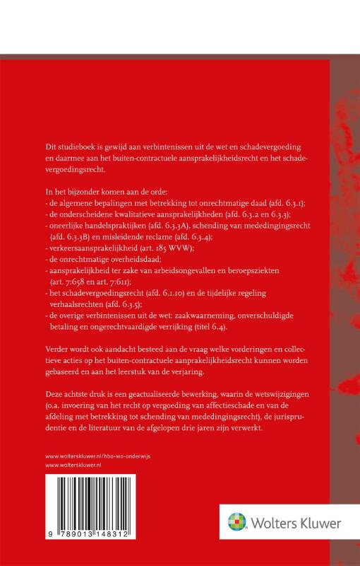 Achterkant van Verbintenissen uit de wet en Schadevergoeding