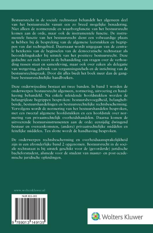 Achterkant van Bestuursrecht in de sociale rechtsstaat Band 2