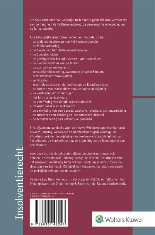 Achterkant van Insolventierecht