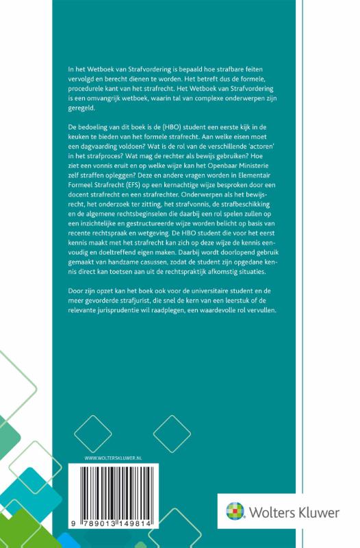 Achterkant van Elementair formeel strafrecht