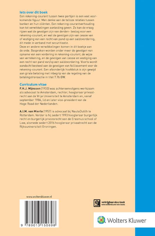 Achterkant van De rekening-courantverhouding