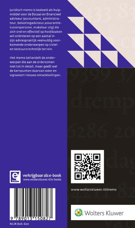 Achterkant van Juridisch Memo 2018