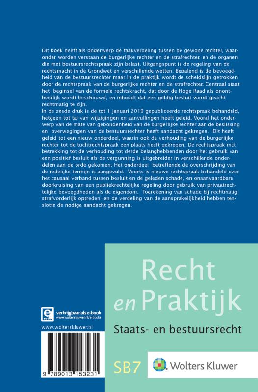Achterkant van De gewone rechter en de bestuursrechtspraak