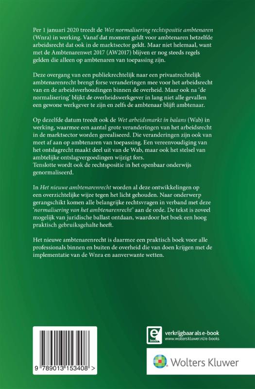 Achterkant van Het nieuwe ambtenarenrecht
