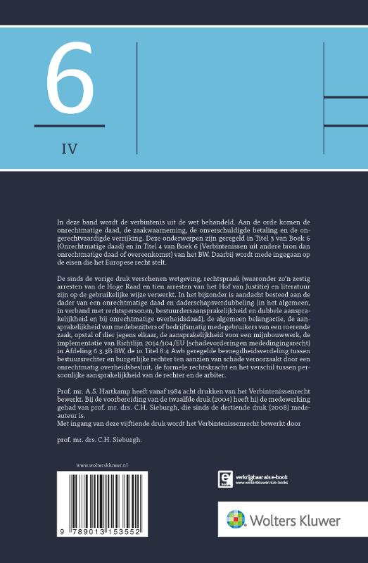 Achterkant van De verbintenis uit de wet