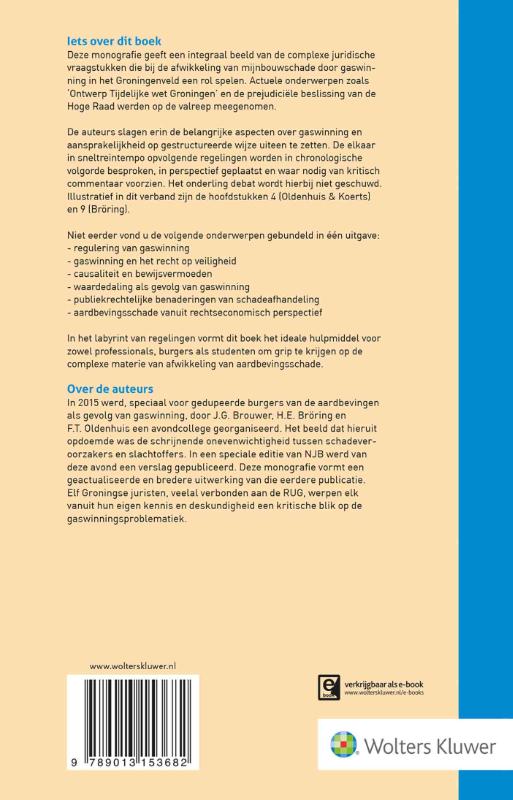 Achterkant van Juridische aspecten van gaswinning