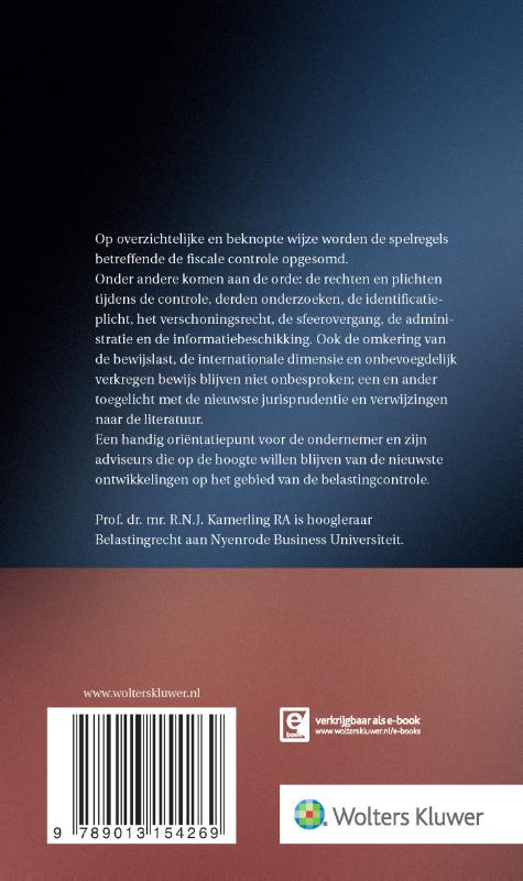 Achterkant van Belastingcontrole 2019