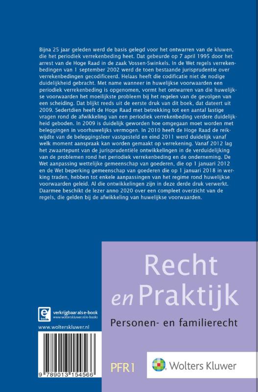 Achterkant van Het verrekenbeding