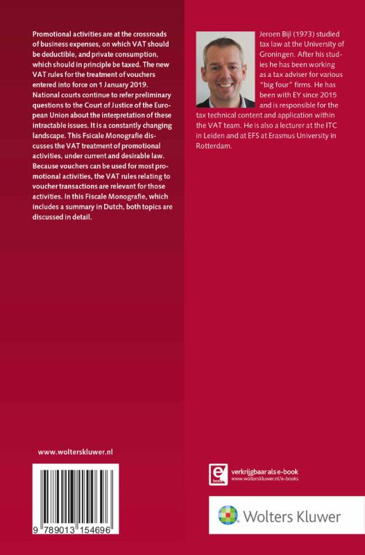 Achterkant van The EU VAT Treatment of Vouchers in the Context of Promotional Activities