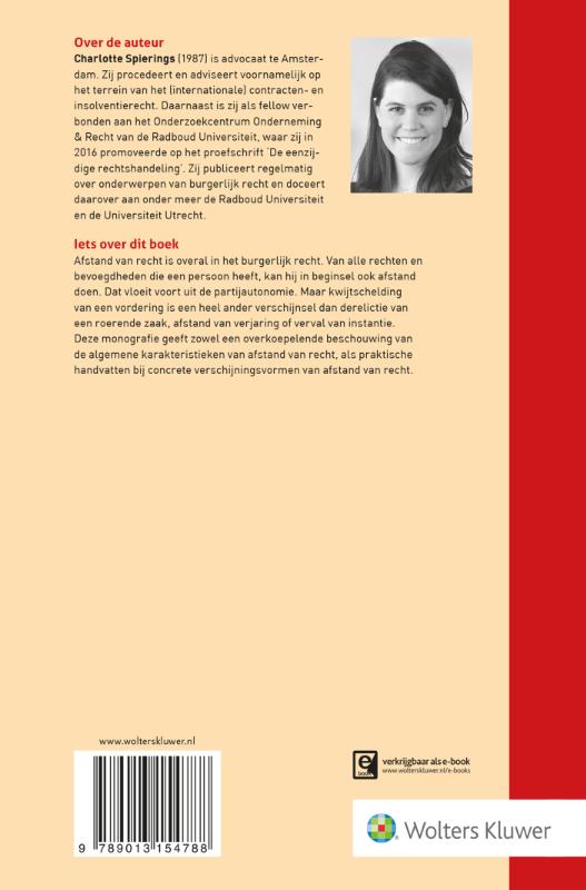Achterkant van Afstand van recht