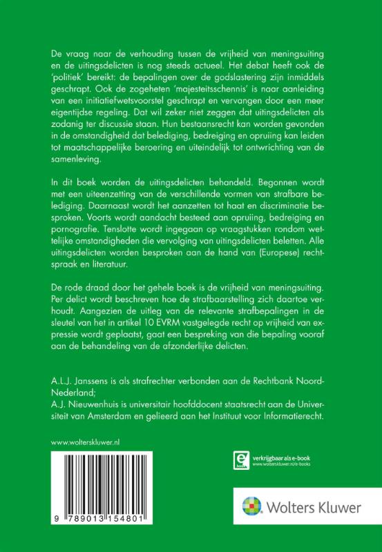 Achterkant van Uitingsdelicten