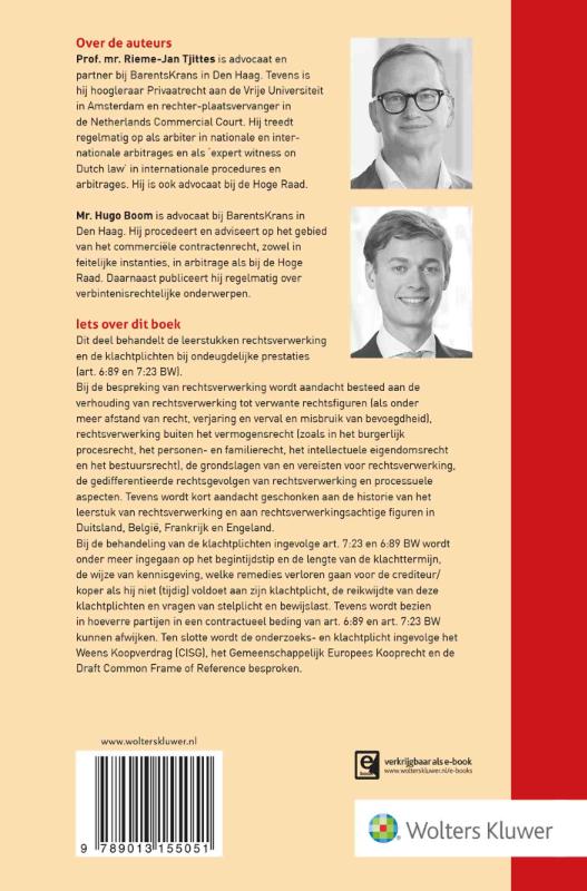 Achterkant van Rechtsverwerking en klachtplichten