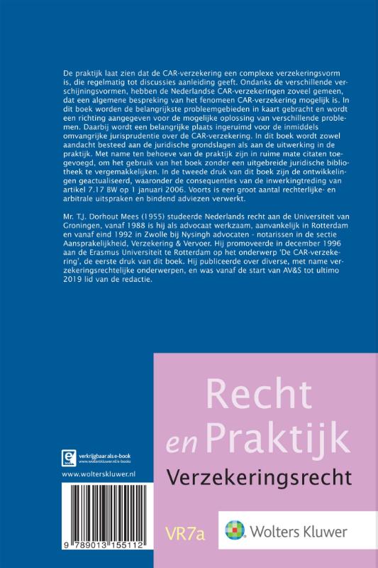 Achterkant van De CAR-verzekering