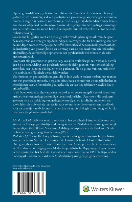 Achterkant van De psychiatrie in het Nederlandse recht