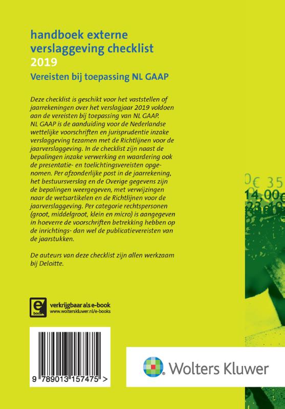 Achterkant van Handboek externe verslaggeving checklist 2019