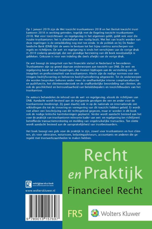 Achterkant van Toezicht trustkantoren in Nederland