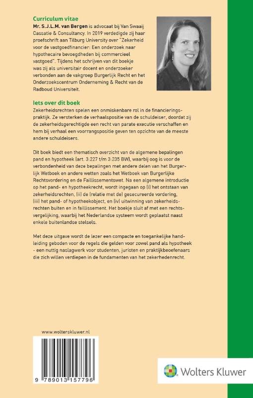 Achterkant van Algemene bepalingen pand en hypotheek