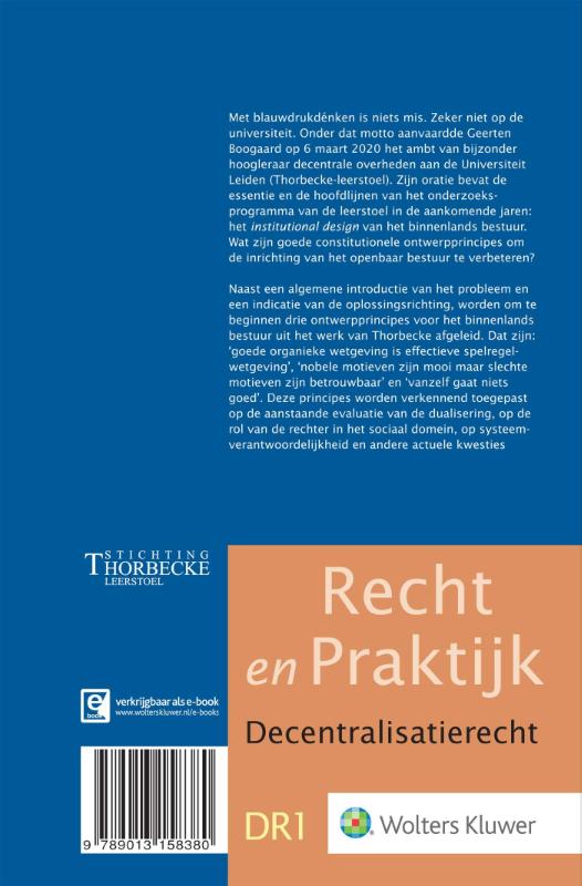Achterkant van Decentraliseren kan je leren