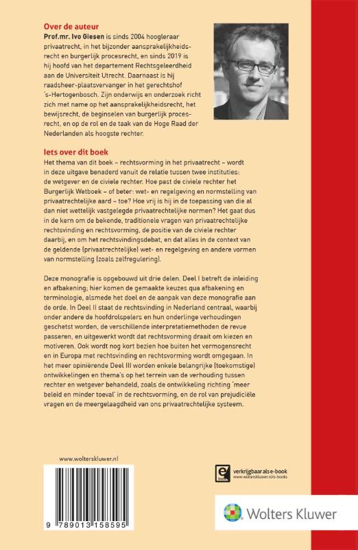 Achterkant van Rechtsvorming in het privaatrecht