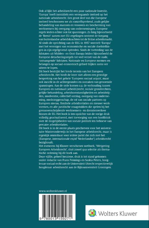 Achterkant van Europees Arbeidsrecht