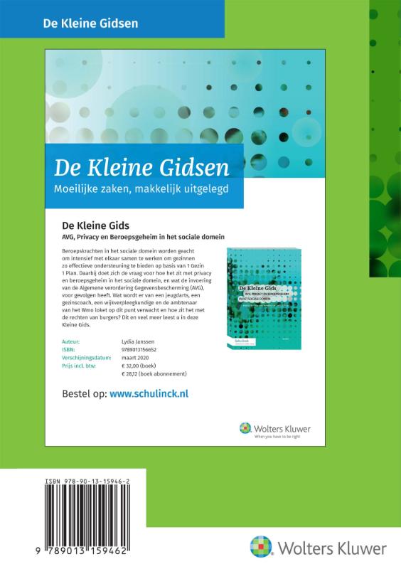 Achterkant van De Kleine Gids voor de Nederlandse sociale zekerheid 2020.2