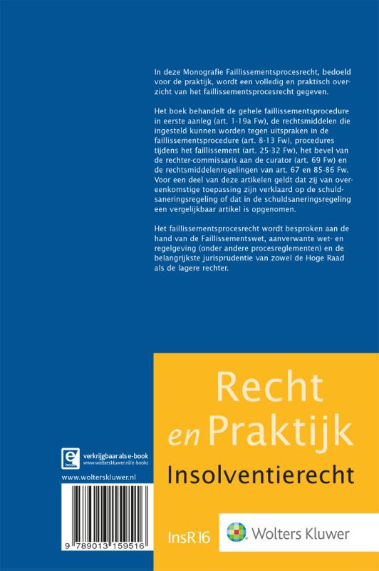 Achterkant van Faillissementsprocesrecht