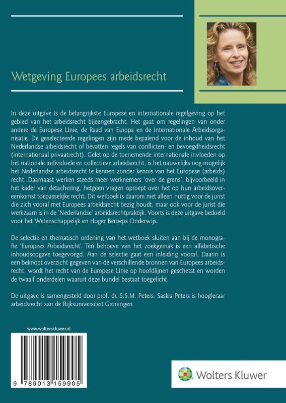 Achterkant van Wetgeving Europees arbeidsrecht