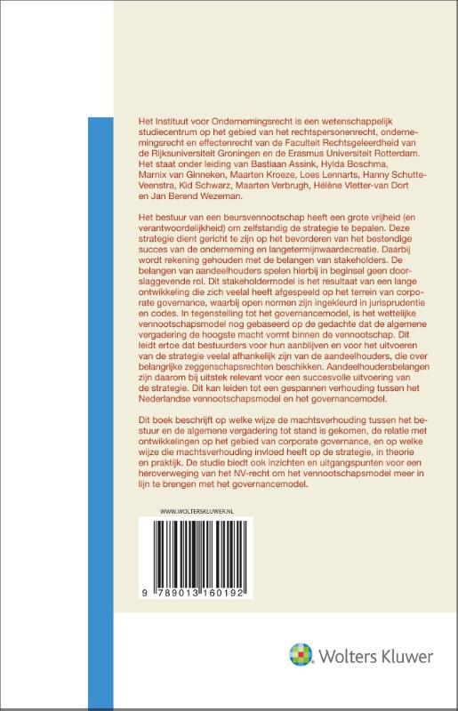 Achterkant van De beursvennootschap, corporate governance en strategie