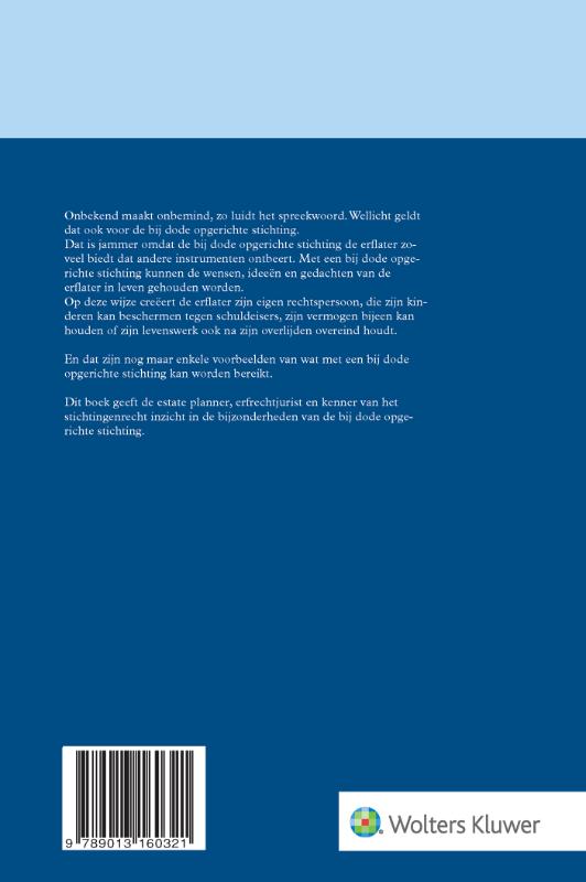Achterkant van De bij dode opgerichte stichting