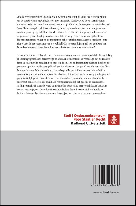 Achterkant van Naar een Nederlandse political question-doctrine?