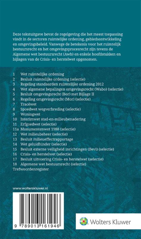 Achterkant van Tekstuitgave Ruimtelijk bestuursrecht 2021/1
