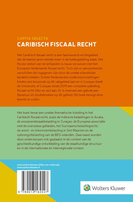 Achterkant van Capita selecta Caribisch fiscaal recht