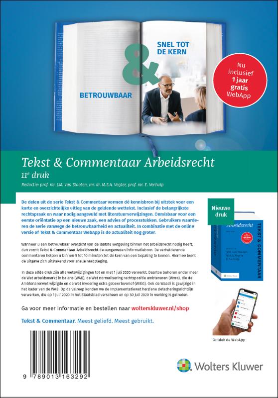 Achterkant van De Kleine Gids voor het Nederlandse Arbeidsrecht 2021