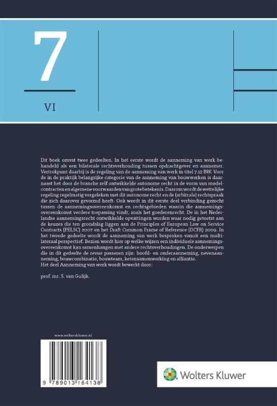 Achterkant van Aanneming van werk