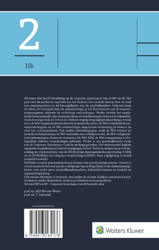 Achterkant van NV en BV - Corporate Governance
