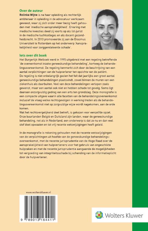 Achterkant van De geneeskundige behandelingsovereenkomst