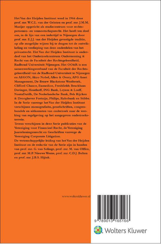 Achterkant van Geschriften vanwege de Vereniging Corporate Litigation 2020-2021