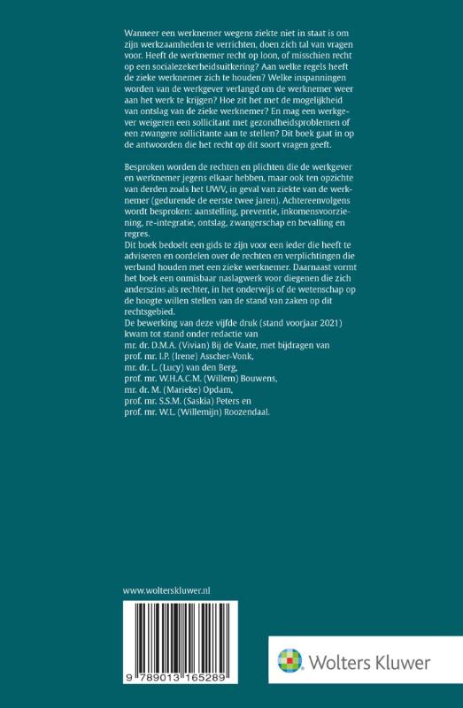 Achterkant van De zieke werknemer