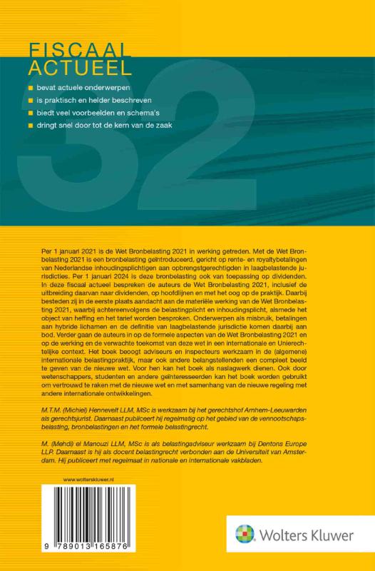 Achterkant van Wet bronbelasting 2021