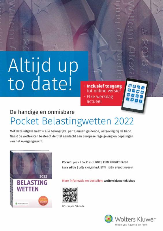 Achterkant van Belastinggids 2022
