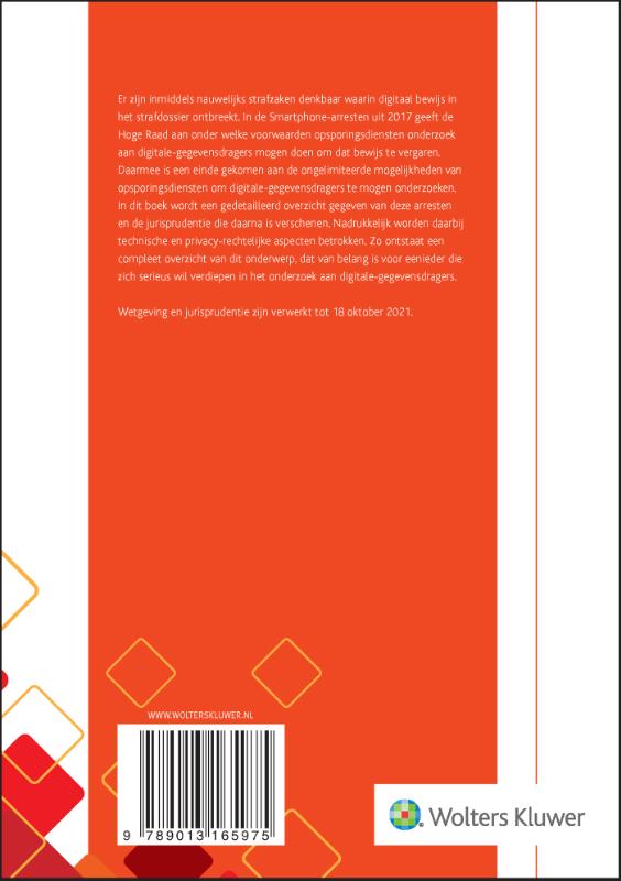 Achterkant van Onderzoek aan digitale-gegevensdragers. Een technische en juridische verkenning.