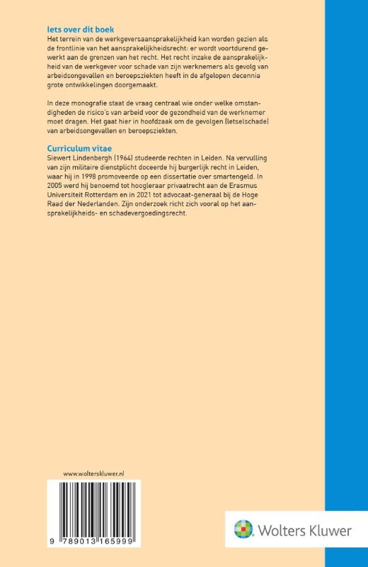 Achterkant van Arbeidsongevallen en beroepsziekten