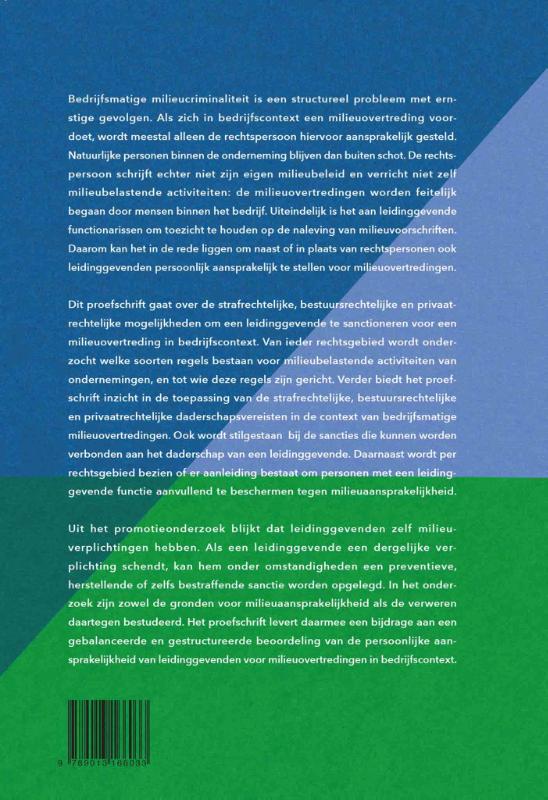 Achterkant van Milieuaansprakelijkheid van leidinggevenden