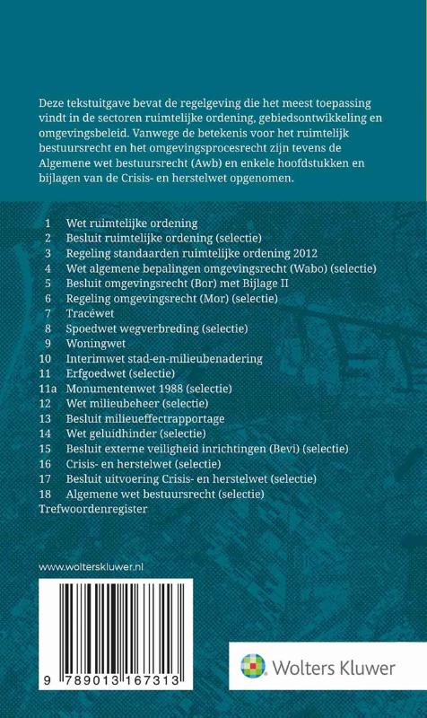 Achterkant van Tekstuitgave Ruimtelijk bestuursrecht 2022/1