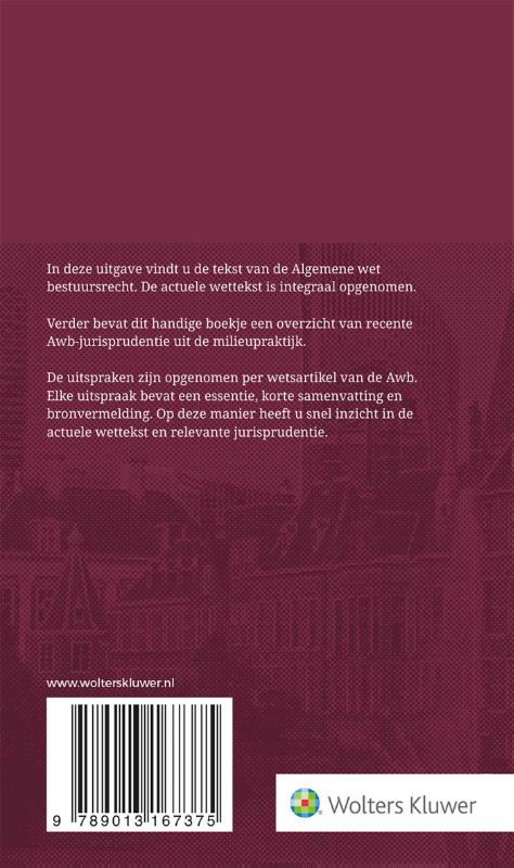 Achterkant van Tekstuitgave Algemene wet bestuursrecht 2022