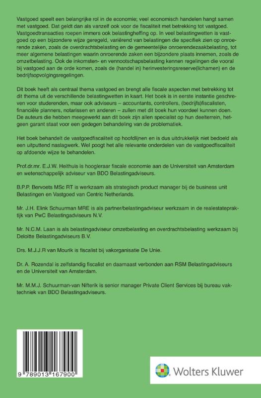 Achterkant van Hoofdzaken Fiscaliteit & Vastgoed